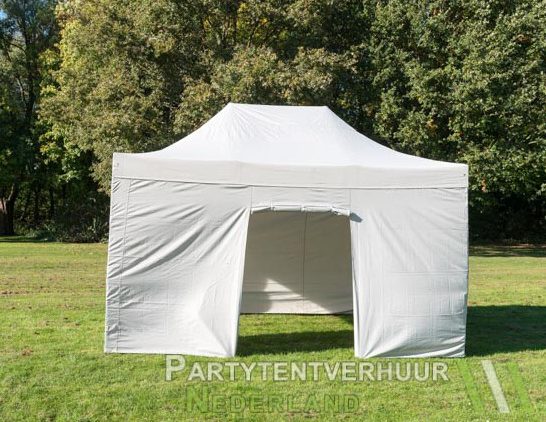 Easy up tent 3x4,5 meter voorkant huren - Partytentverhuur Amersfoort